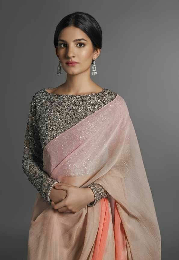 Simple Saree With Designer Blouse 2024 cnmilaw